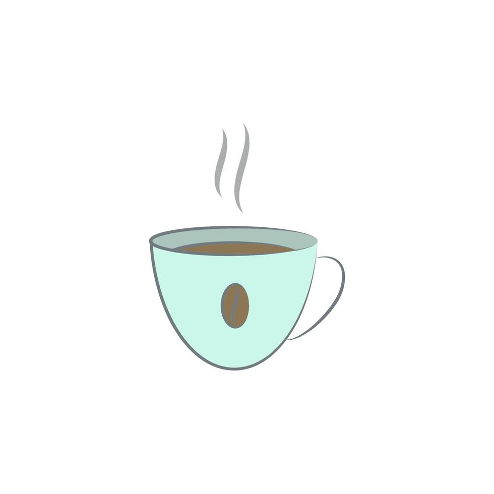 kop van koffie gekleurde vector icoon
