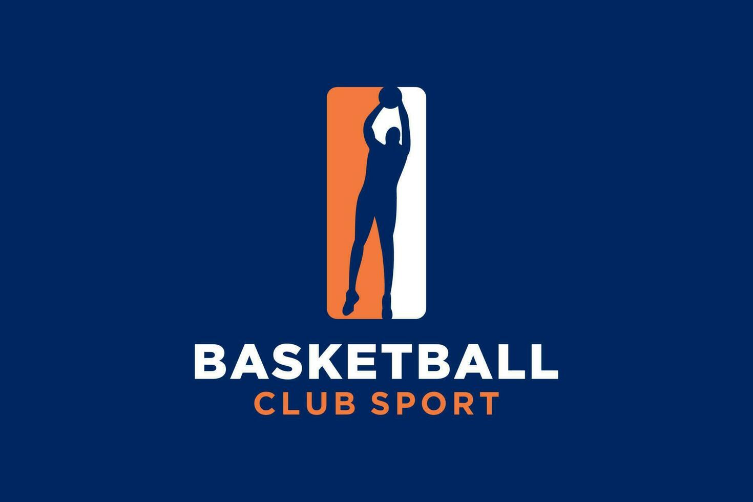 eerste brief ik basketbal logo icoon. mand bal logotype symbool. vector