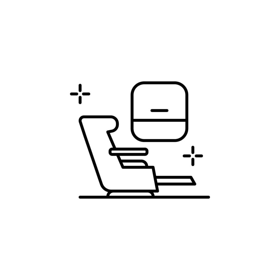 eerste klasse stoel, luchthaven vector icoon
