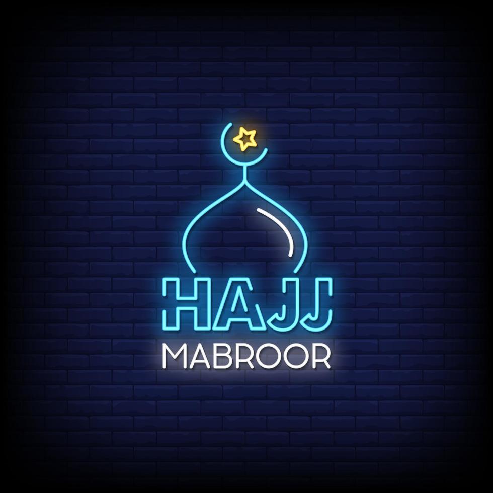 hadj mabroor neonreclames stijl tekst vector