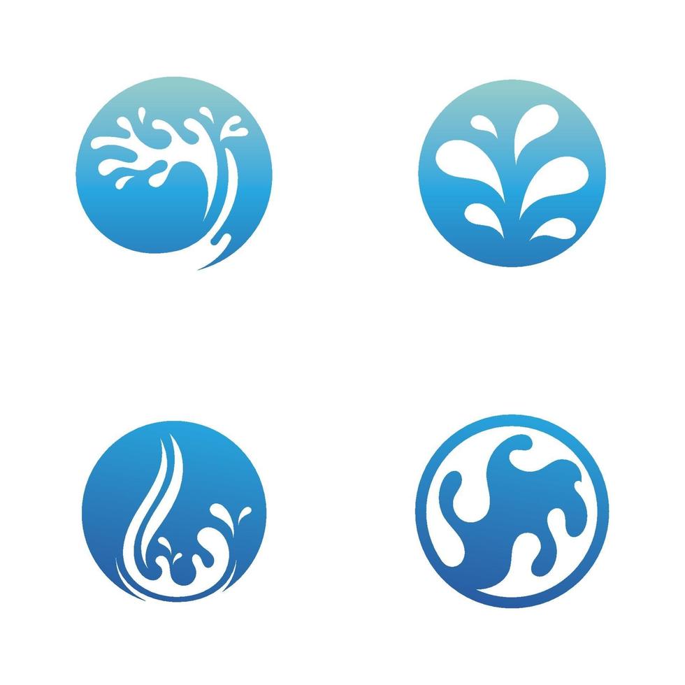 splash water natuur logo's vector