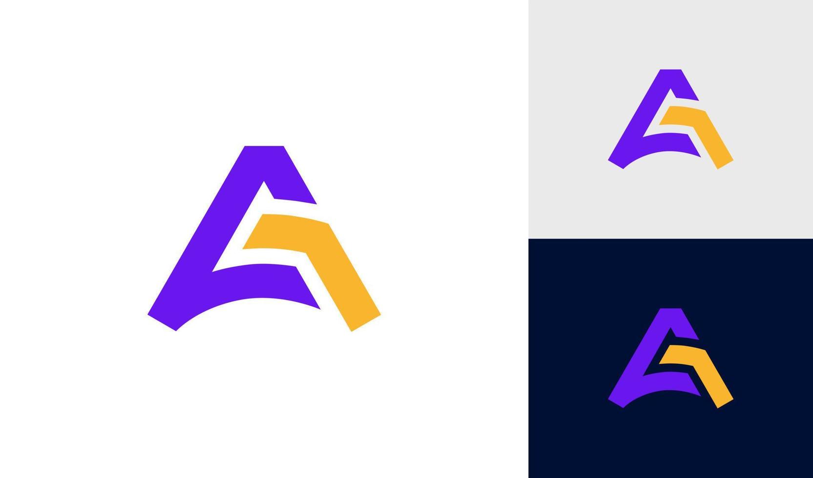 modern en gemakkelijk ag initialen logo vector