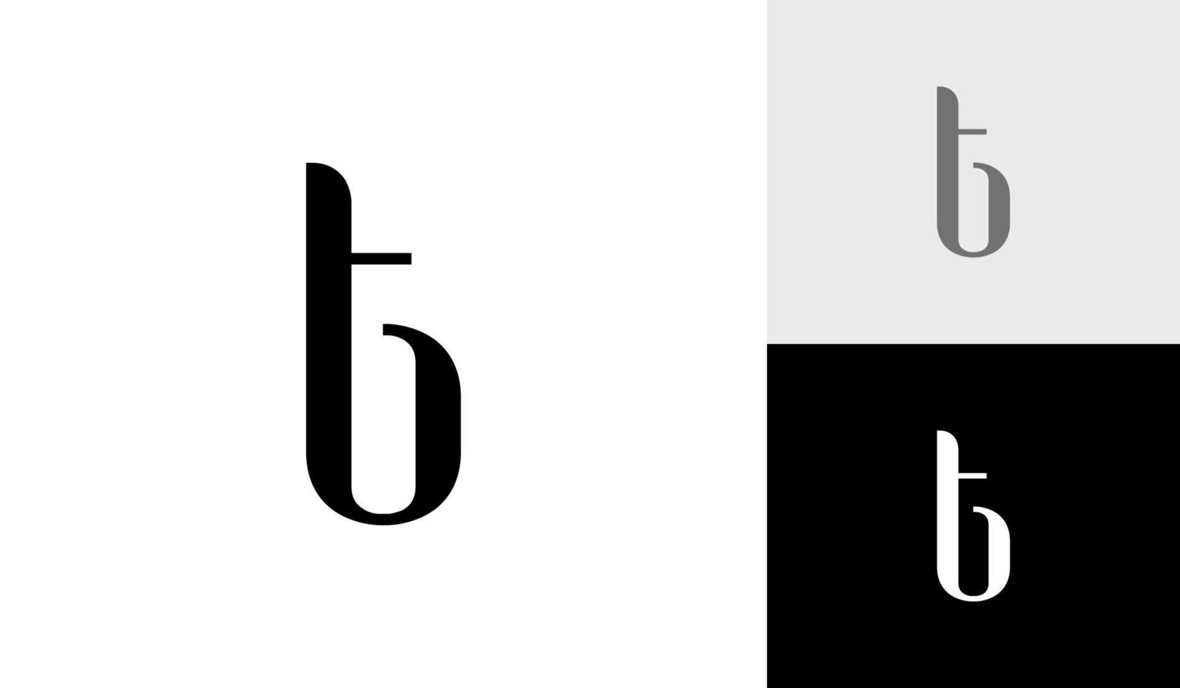 brief tb eerste monogram logo ontwerp vector