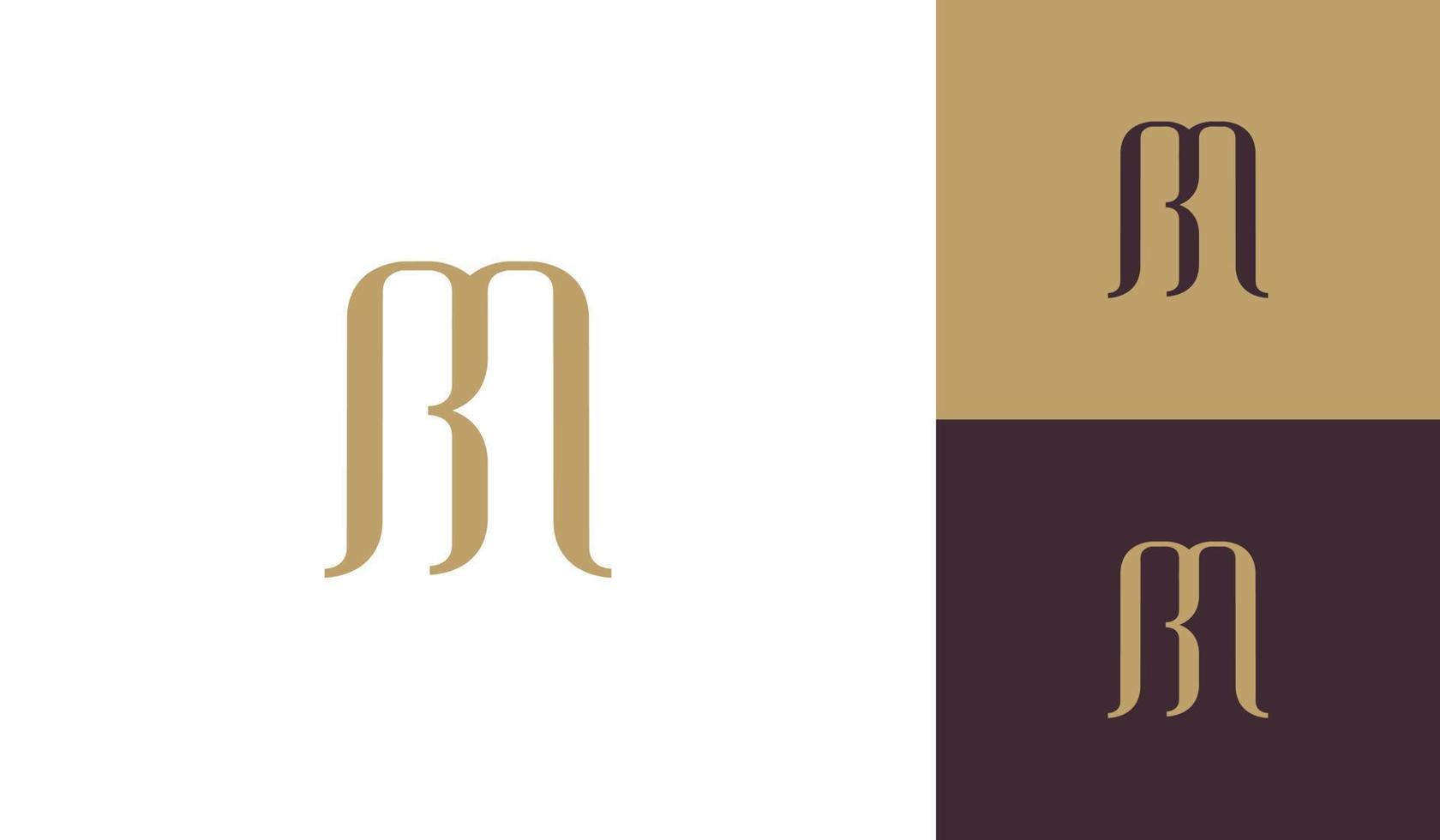 elegant bm of mb monogram logo vector