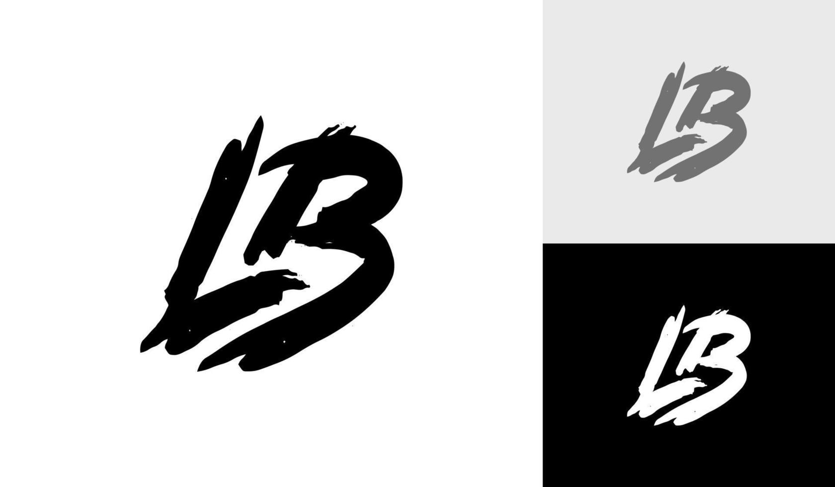 borstel brief pond eerste monogram logo ontwerp vector