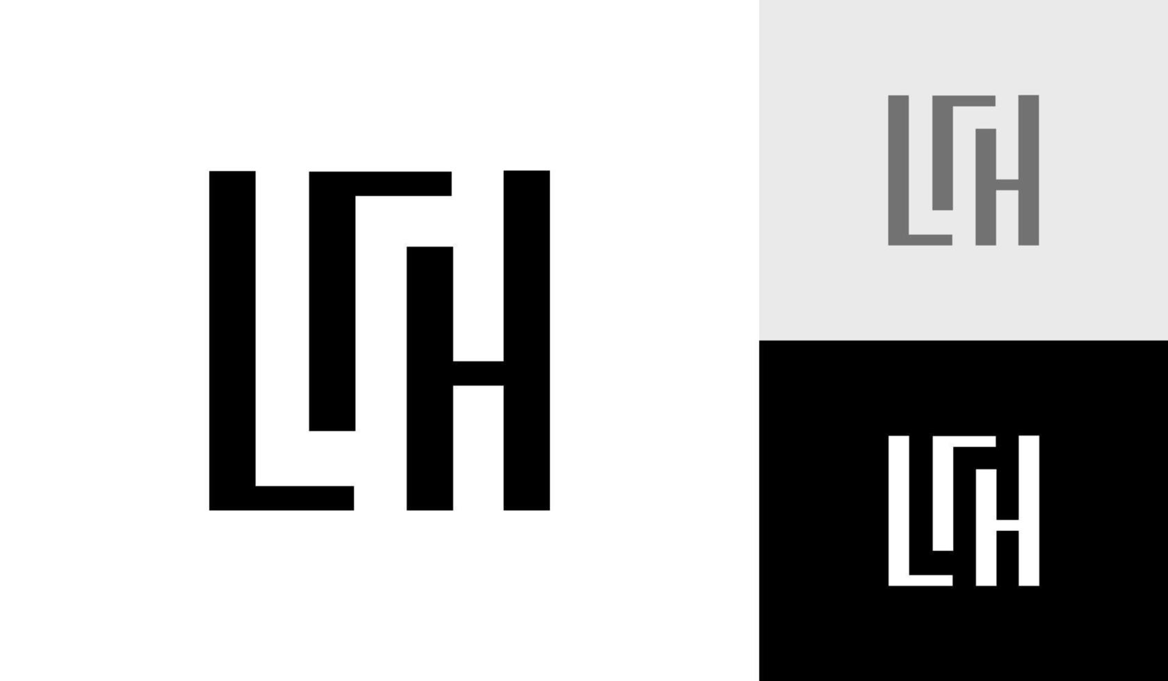 brief lrh eerste modern monogram logo ontwerp vector