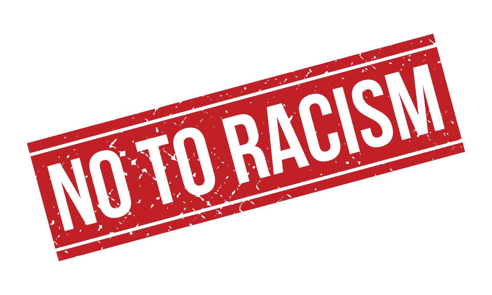 Nee naar racisme rubber grunge postzegel zegel vector illustratie