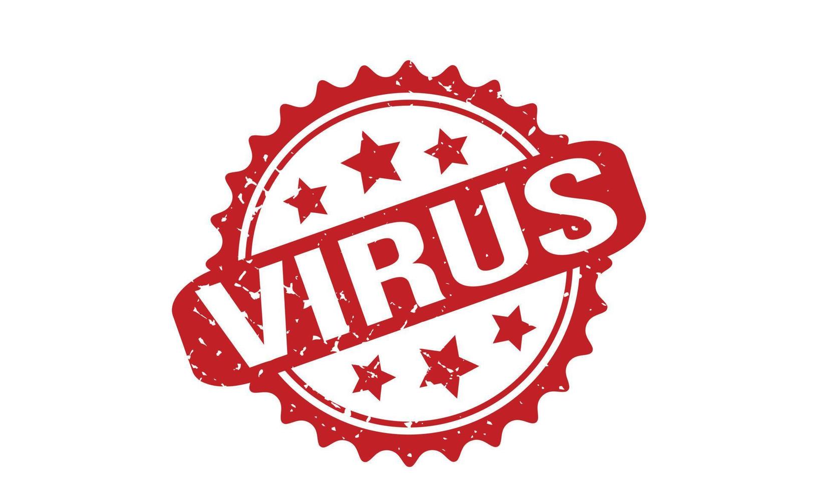 virus rubber stempel. rood virus rubber grunge postzegel zegel vector illustratie