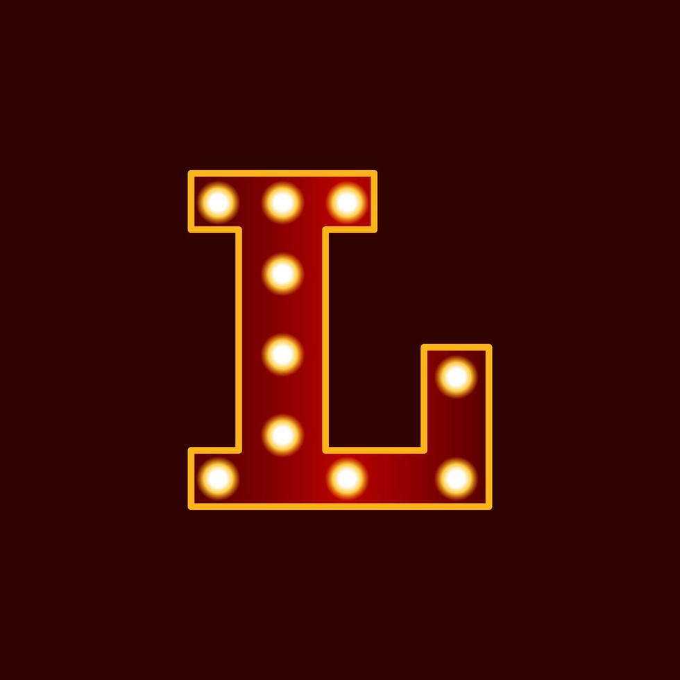 ik, alfabet brief met lamp vector icoon