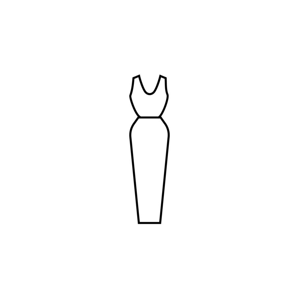 jurk, kleren, kleding vrouw vector icoon