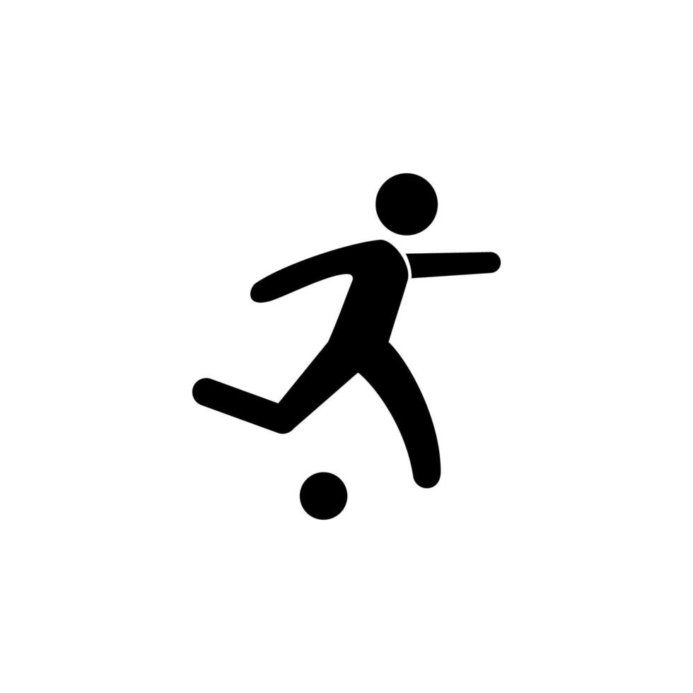 voetbal speler met bal vector icoon