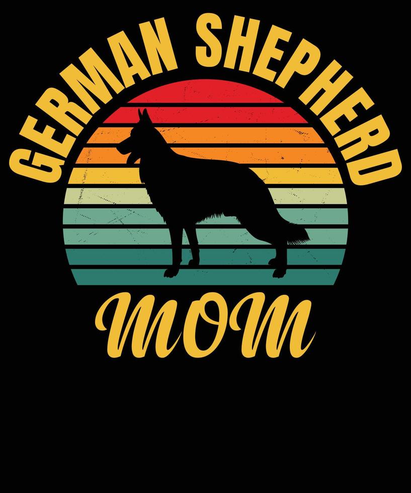 Duitse herder mam t overhemd ontwerp vector