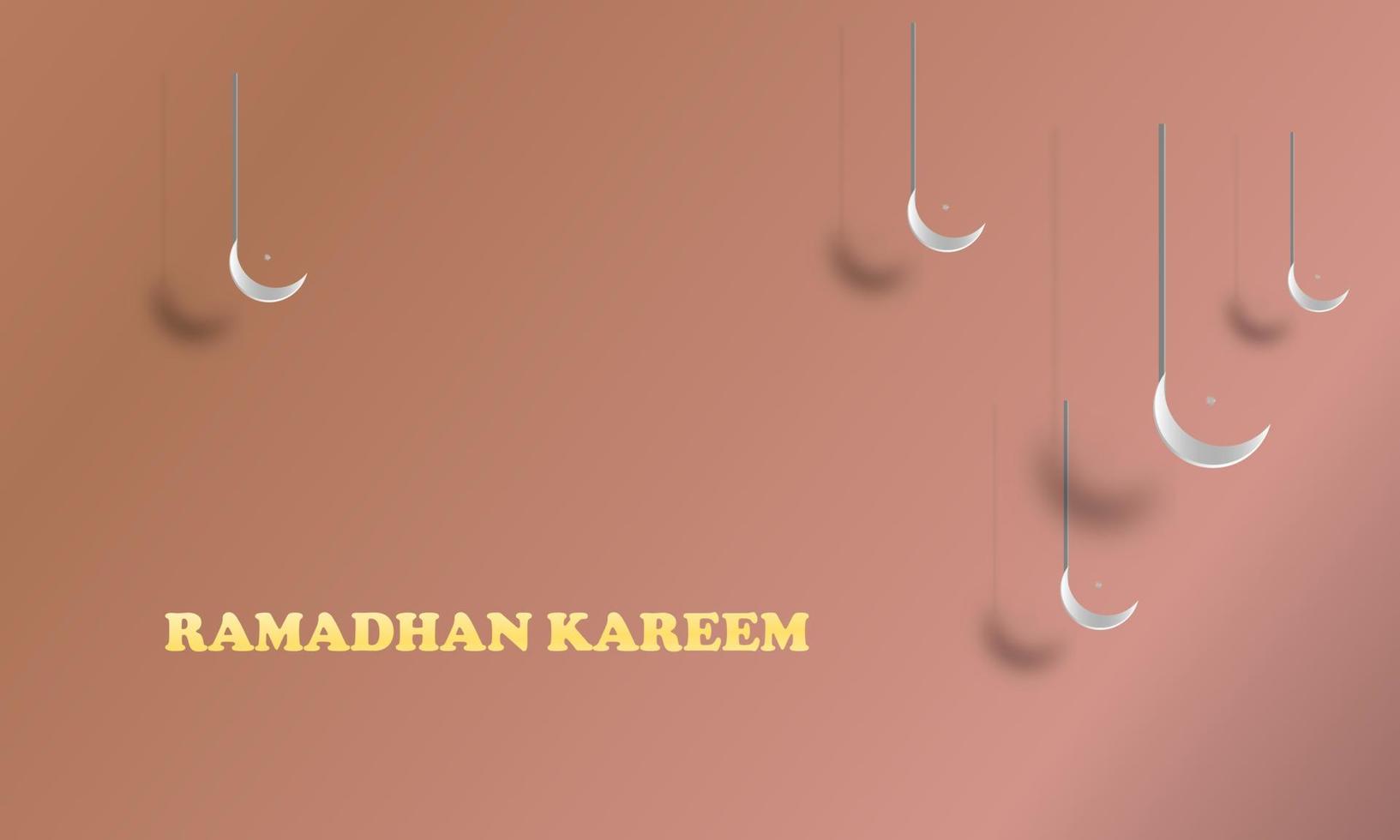 abstract meetkundig achtergrond Ramadan thema met Islamitisch ornament halve maan roze pastel kleur elegant gemakkelijk aantrekkelijk eps 10 vector