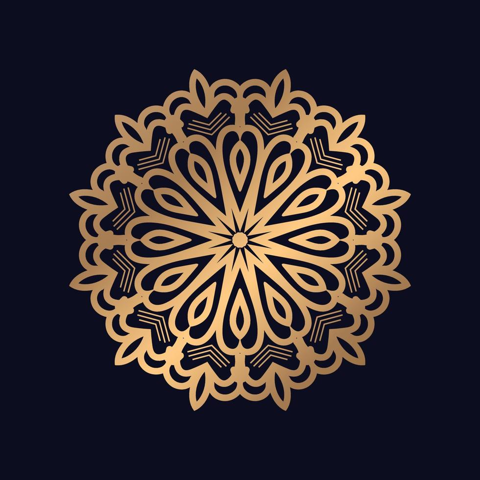 premie mandala met luxe gouden Islamitisch patroon. vector