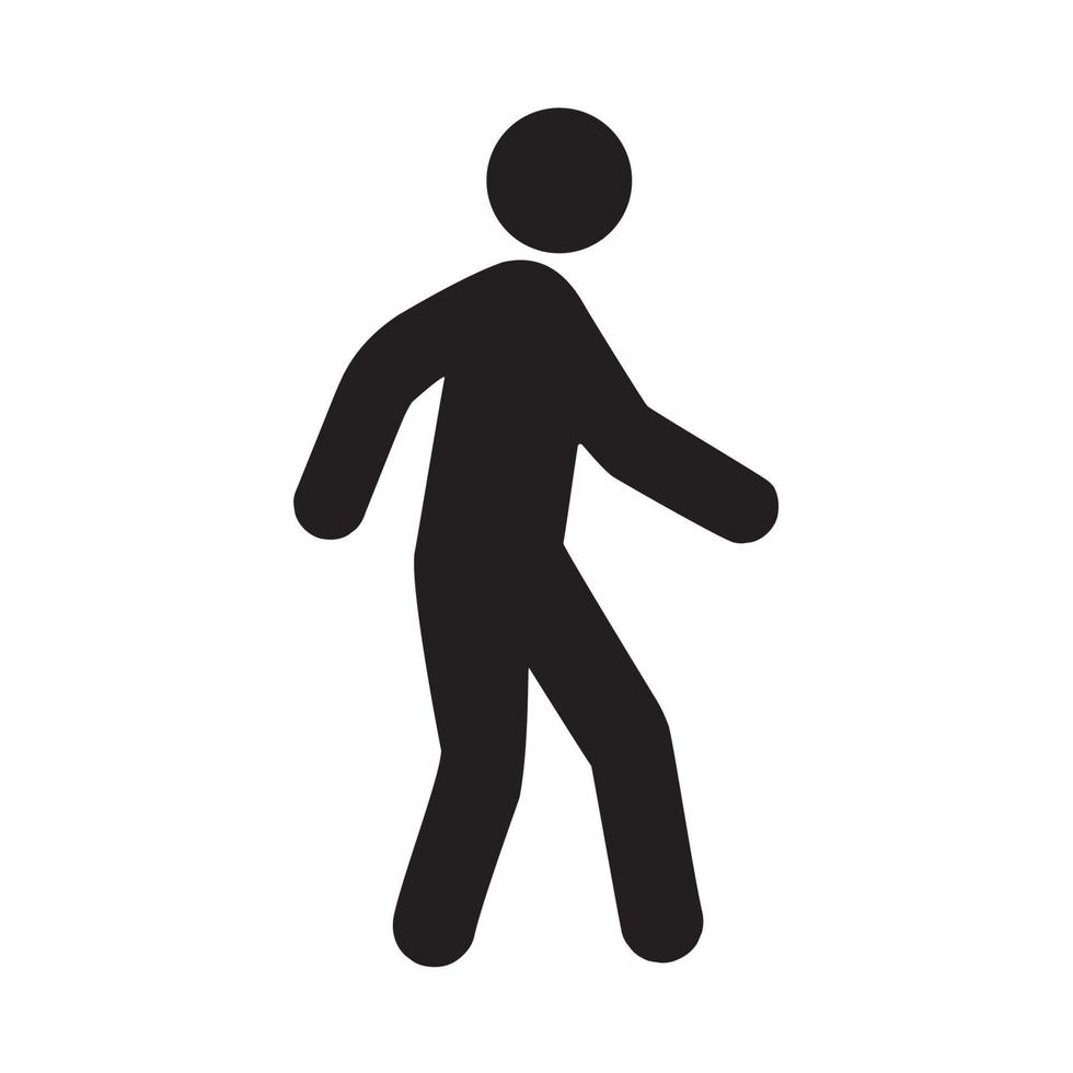 Mens wandelen icoon geïsoleerd vector illustratie.
