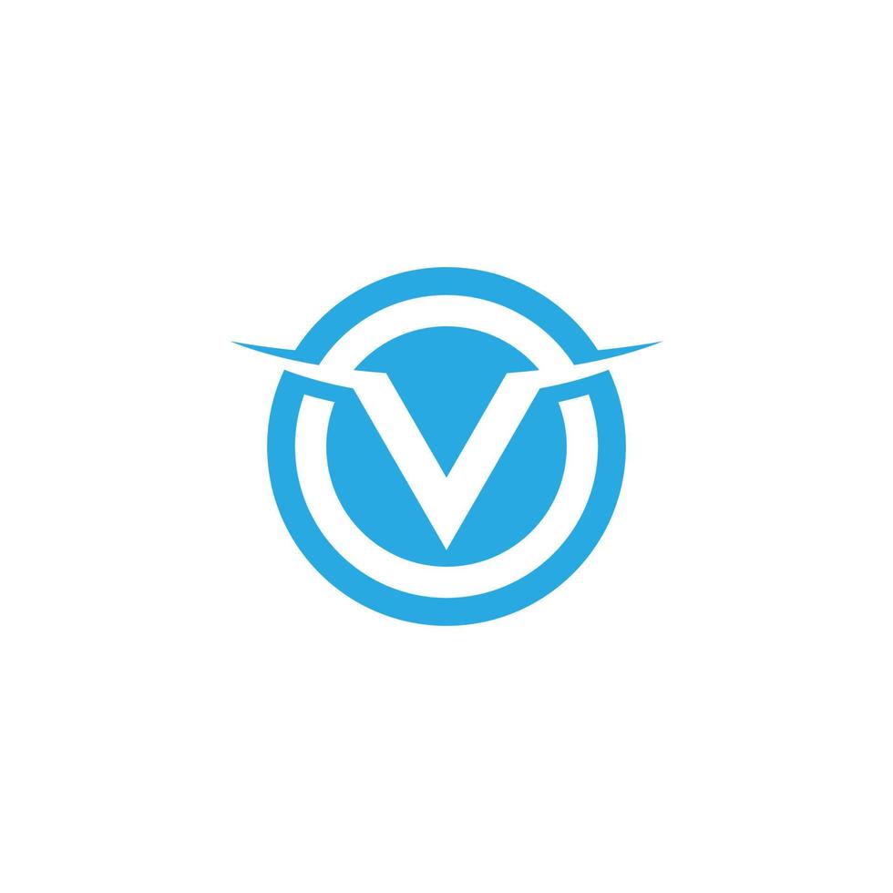 v logo zeshoek illustratie icoon vector