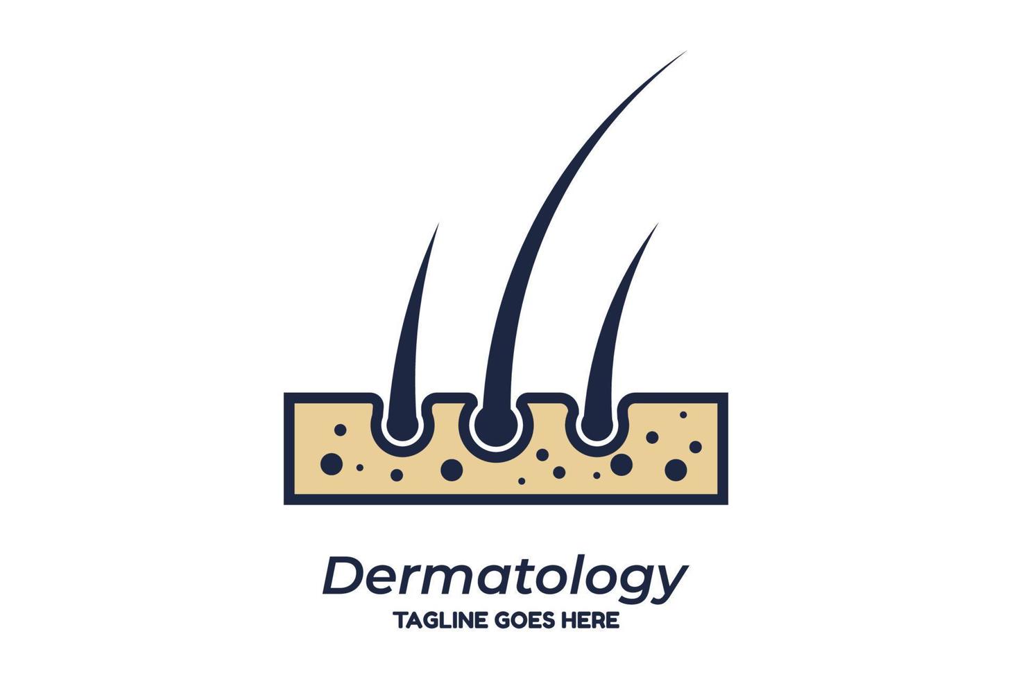 modern huid met haar- voor dermatologie dokter kliniek zorg of overleg logo ontwerp vector