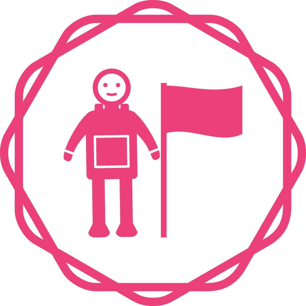 man met vlag vector icon