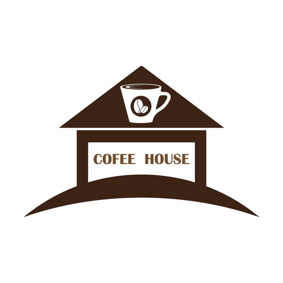 koffie huis logo vector