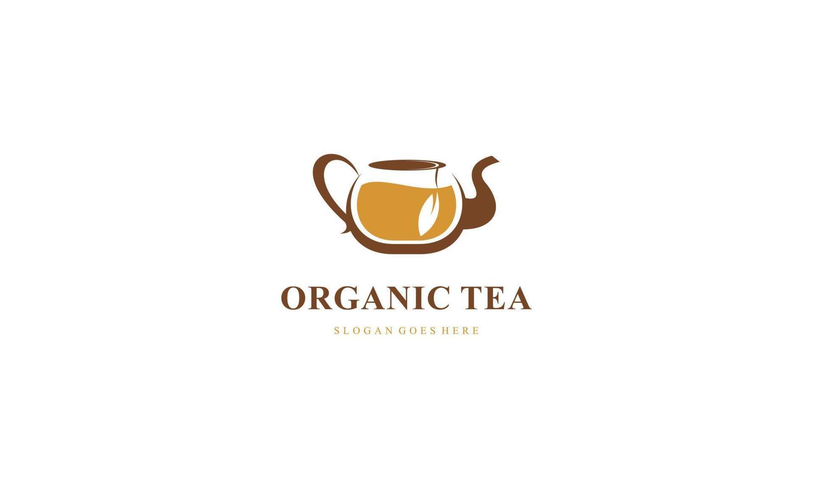 biologisch groen thee logo vector