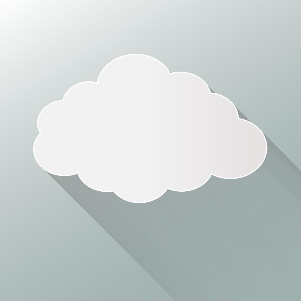 wolk pictogram geïsoleerd op de achtergrond. platte wolk. vector