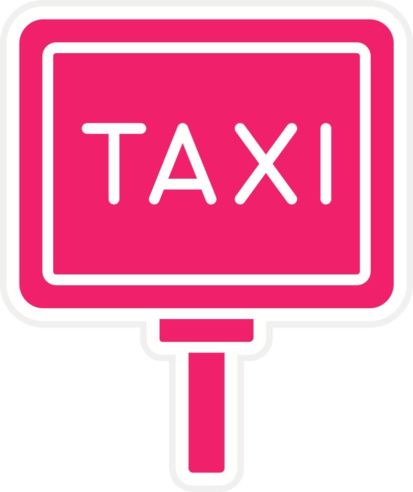 taxi signaal vector icoon stijl