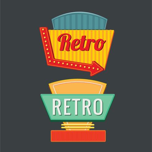 Vintage of Retro tekenen sjabloon instellen vector