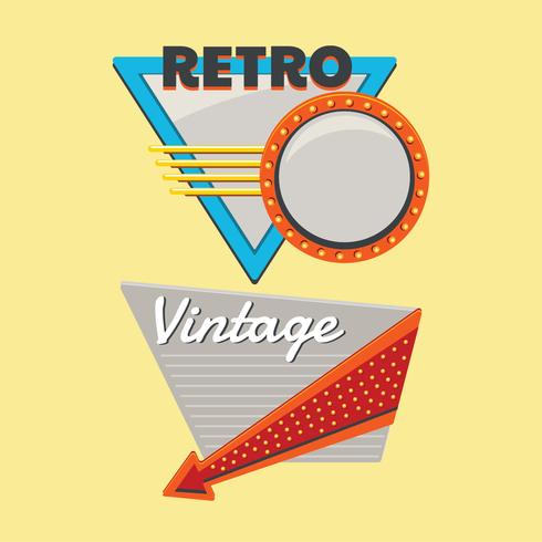 Vintage of Retro Banner, Billboard teken sjabloon instellen vector