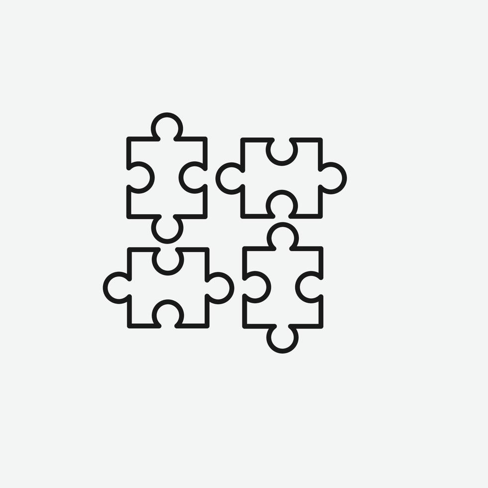 vectorillustratie van puzzel pictogram symbool vector