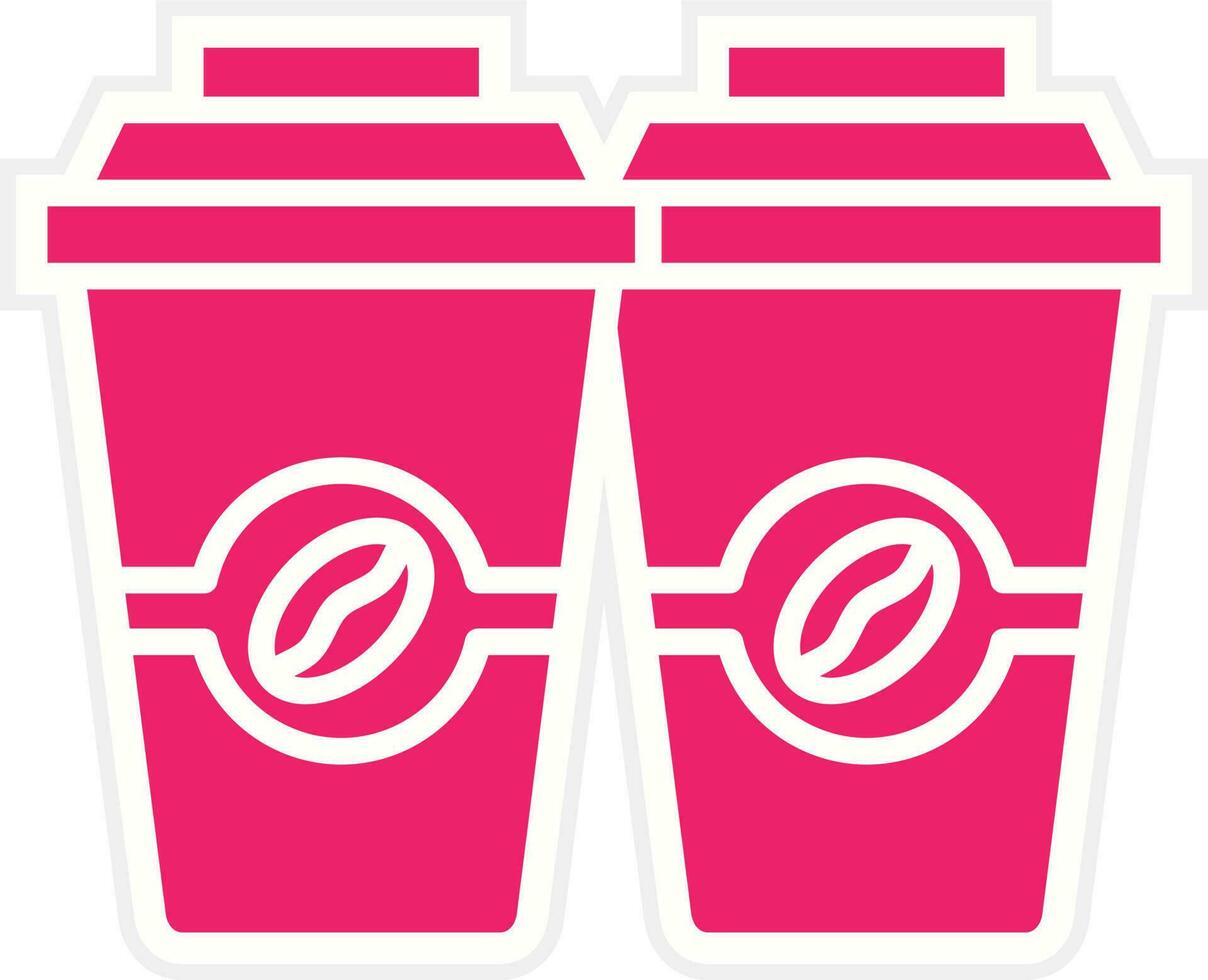 koffie cups vector icoon stijl