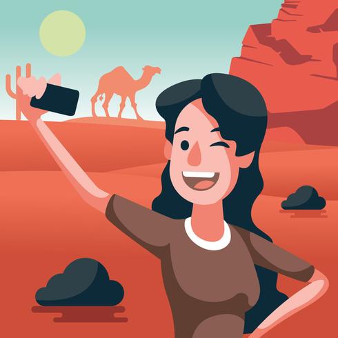 Selfie Illustratie vector