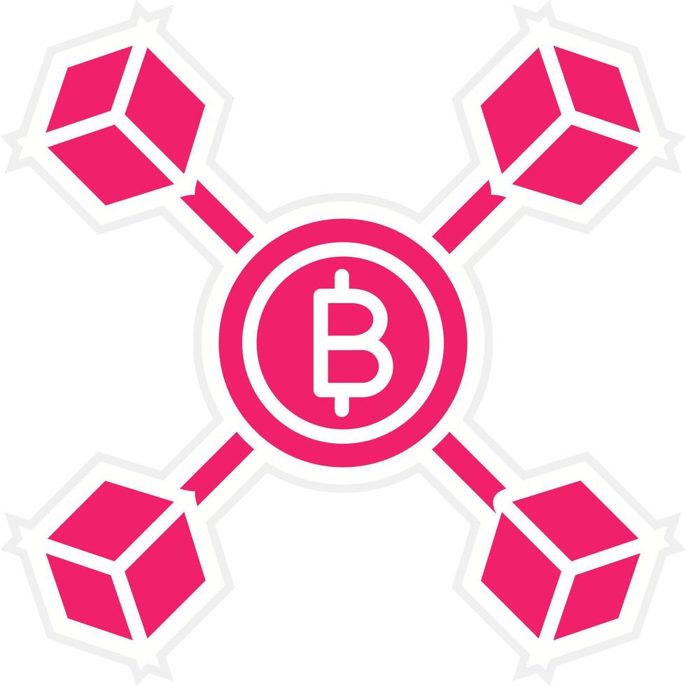 blockchain vector icoon stijl