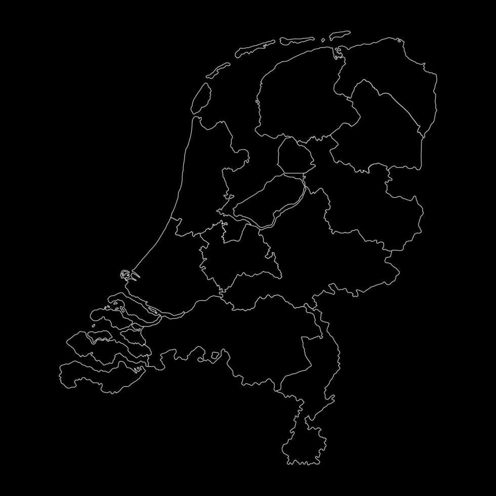 Nederland kaart met provincies. vector illustratie.