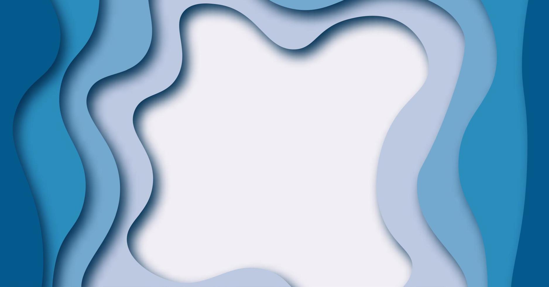 abstract blauw achtergrond met blauw papier besnoeiing vormen banier ontwerp. vector illustratie.