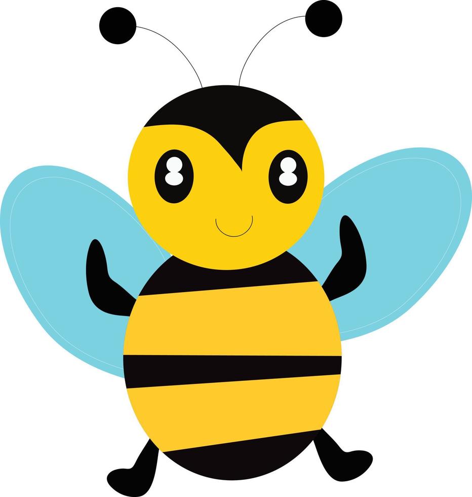 schattig tekenfilm honing bij vector