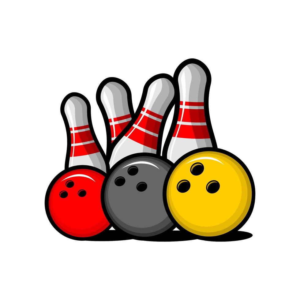 bowling en pin vector