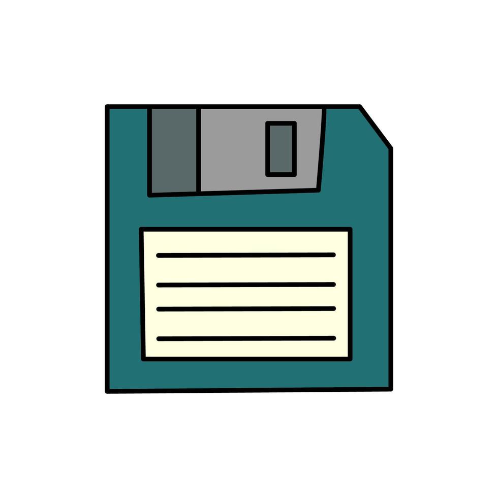 vector illlustration van diskette in tekenfilm stijl geïsoleerd Aan wit achtergrond