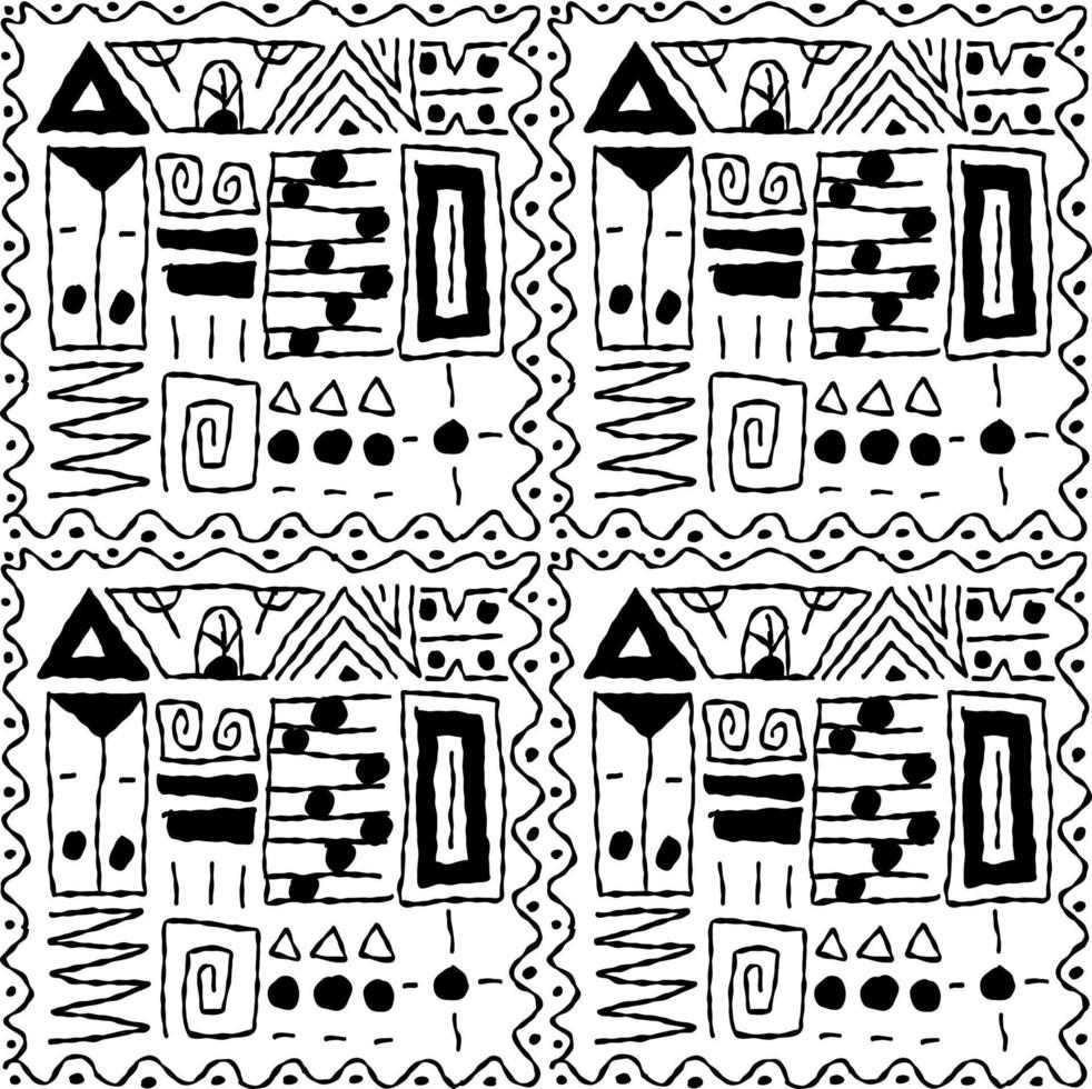 5 ykw abstract tekening naadloos patroon hand- getrokken vector