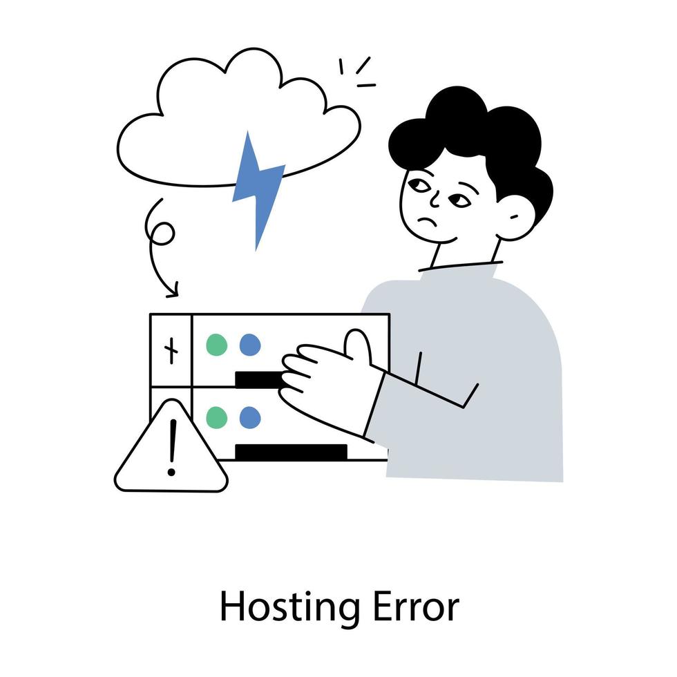modieus hosting fout vector