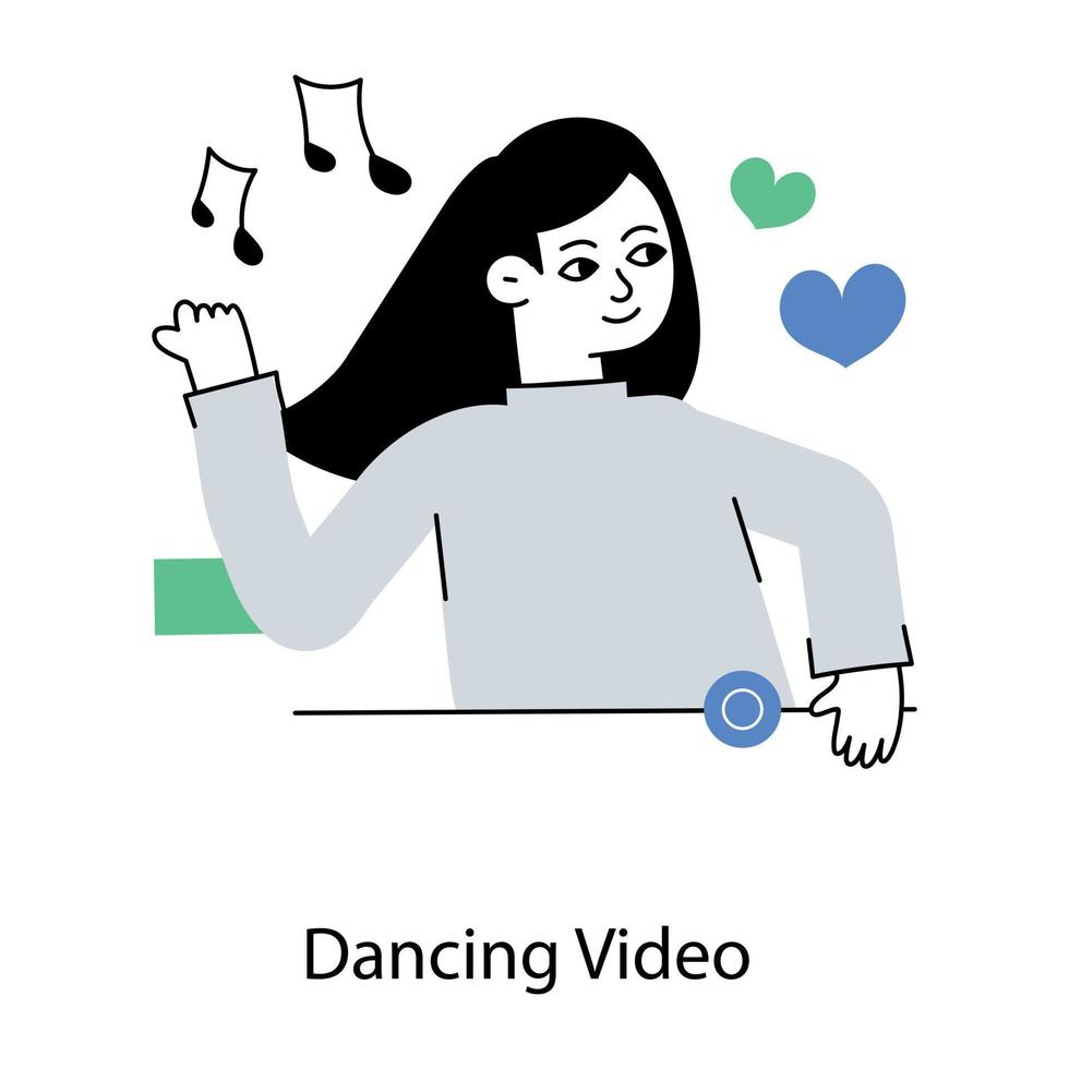 modieus dansen video vector