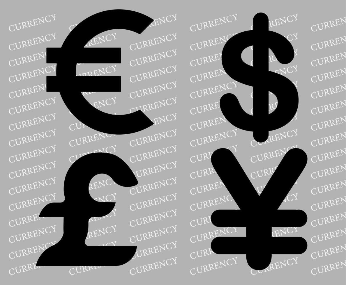 web een reeks van vector valuta logos