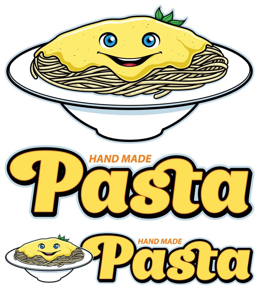 pasta voedsel mascotte vector