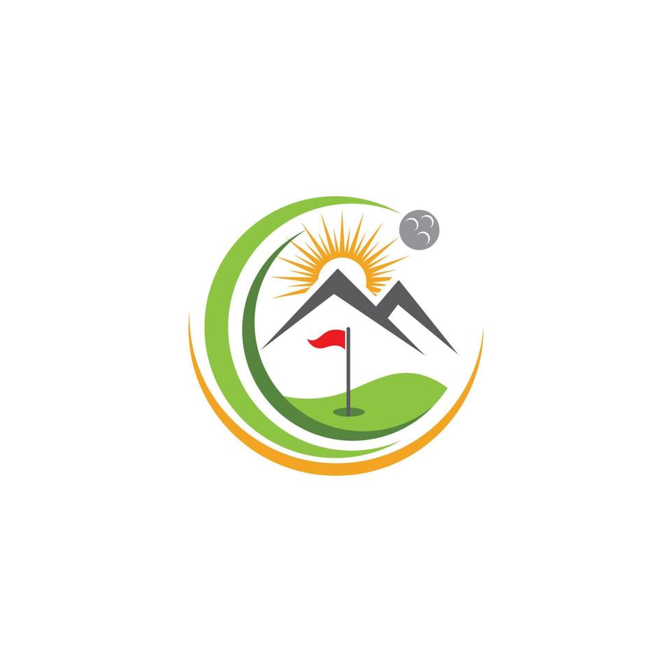 golf logo sjabloon icoon ontwerp vector