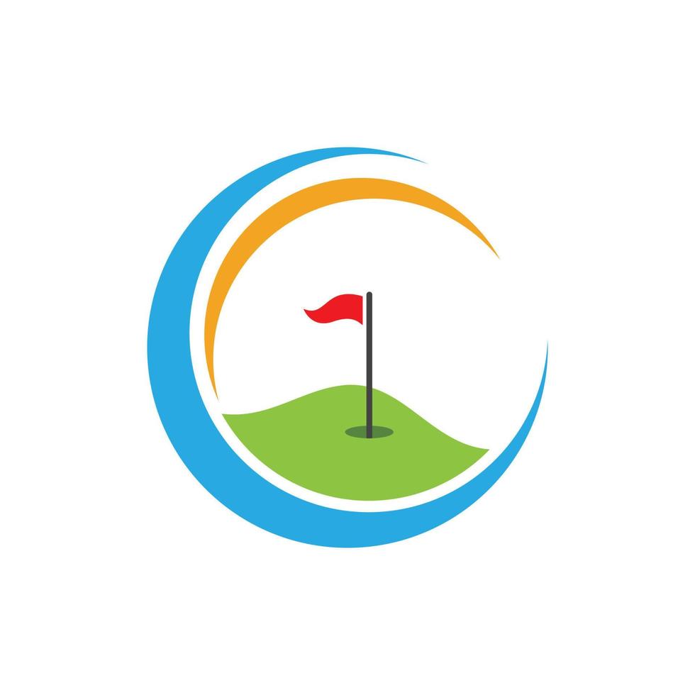 golf logo sjabloon icoon ontwerp vector