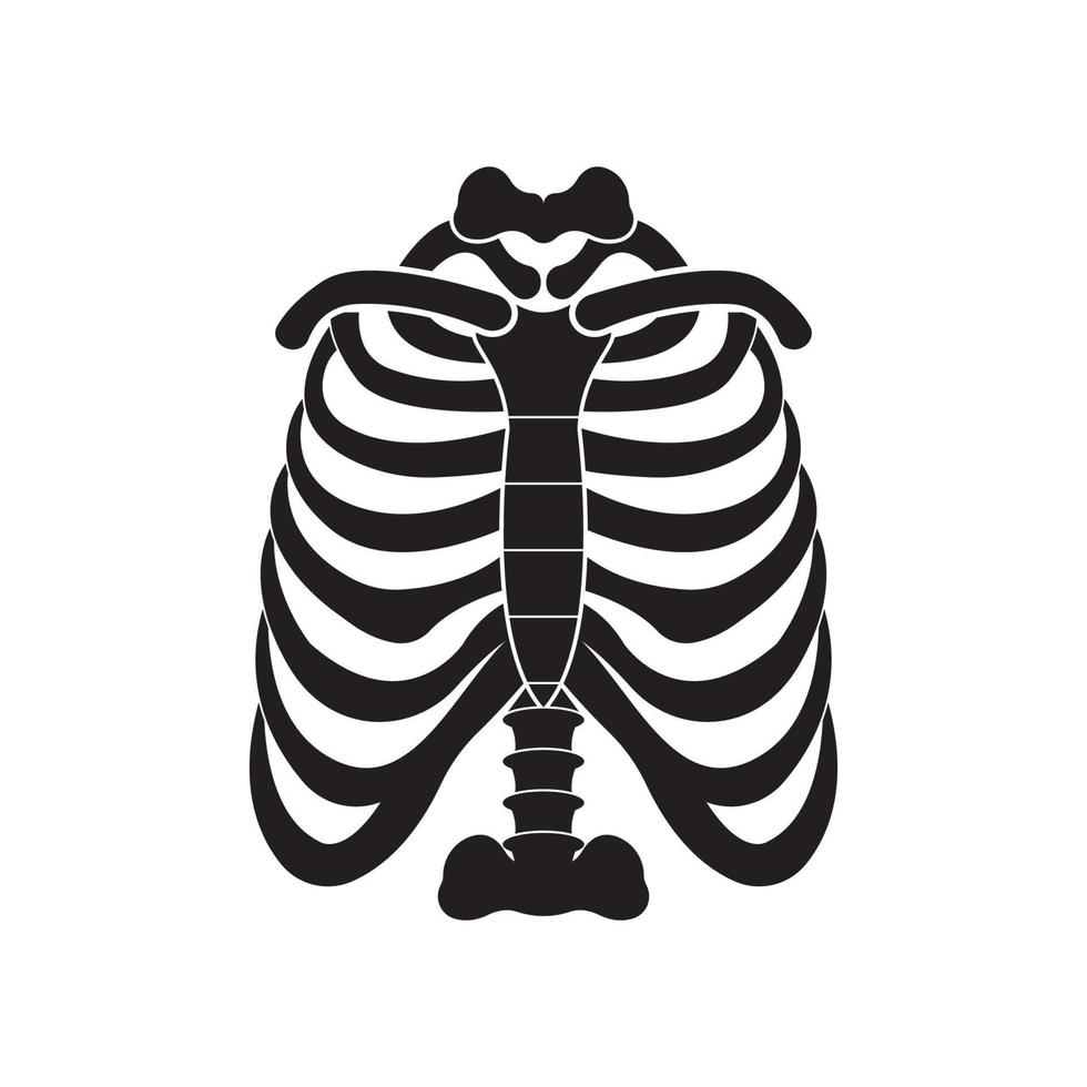 menselijk ribben icoon vector illustratie ontwerp