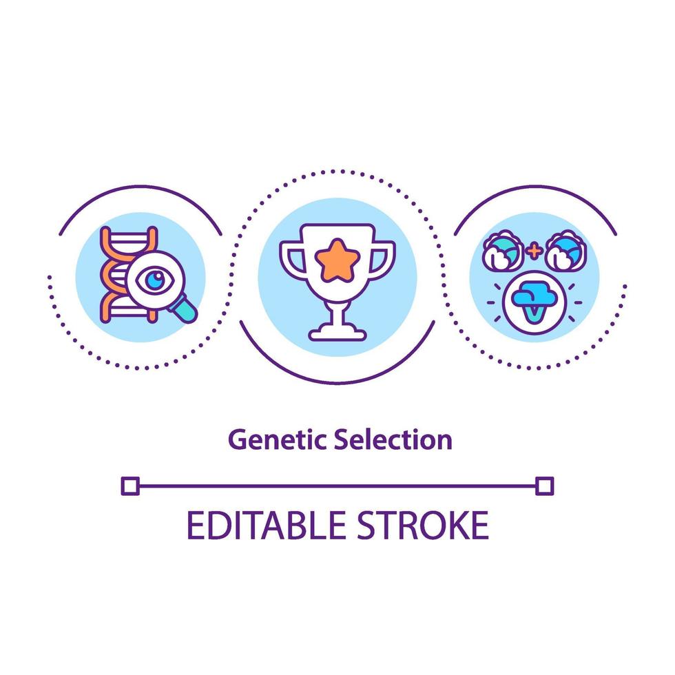 genetische selectie concept pictogram vector