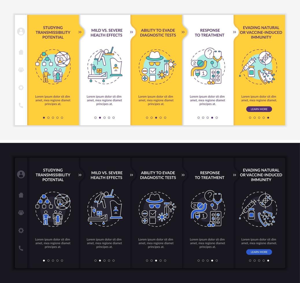 virus resultaten onboarding vector sjabloon