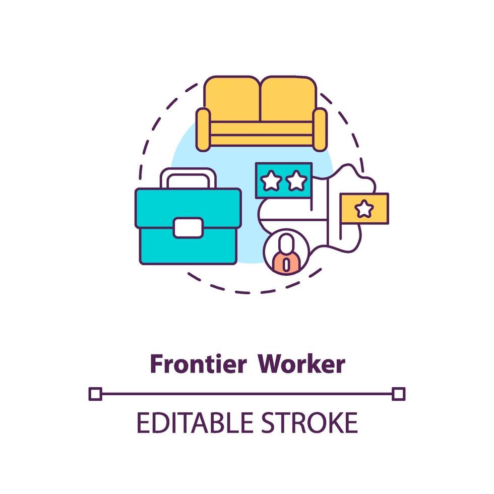 grensarbeider concept pictogram vector