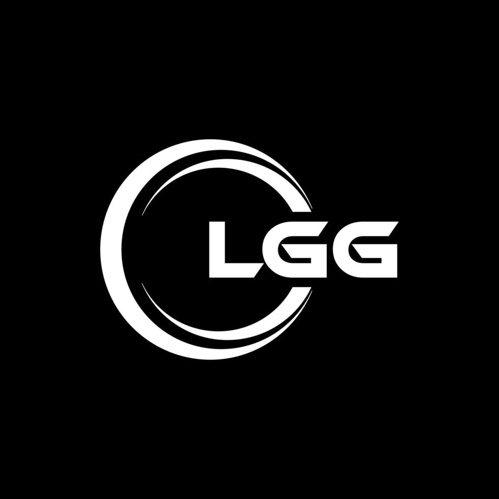 lgg brief logo ontwerp in illustratie. vector logo, schoonschrift ontwerpen voor logo, poster, uitnodiging, enz.