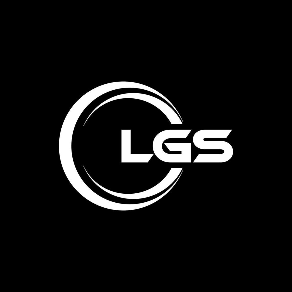 lgs brief logo ontwerp in illustratie. vector logo, schoonschrift ontwerpen voor logo, poster, uitnodiging, enz.